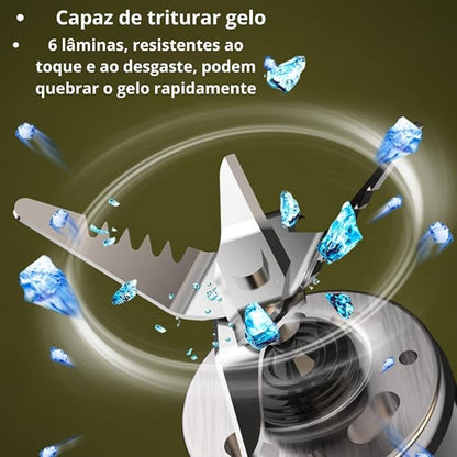 Mini Liquidificador elétrico portátil 500ML (Rosa)